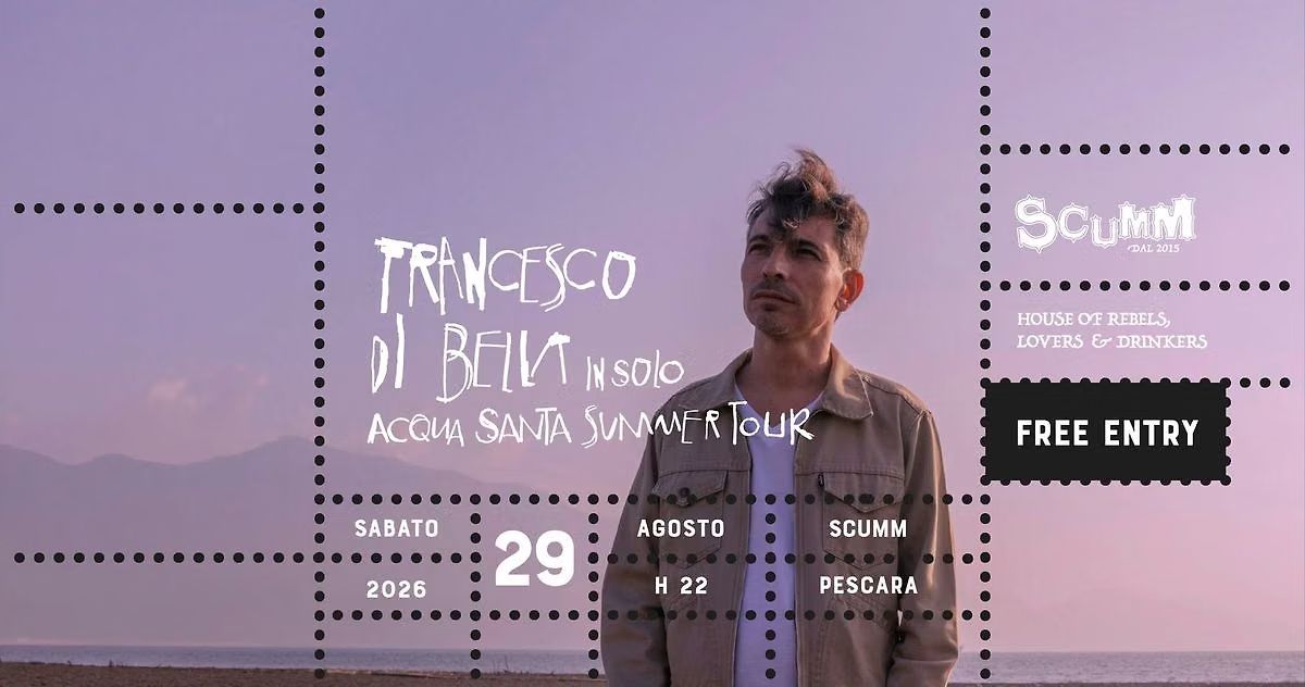 Francesco Di Bella live @ Scumm • Sab 29/09