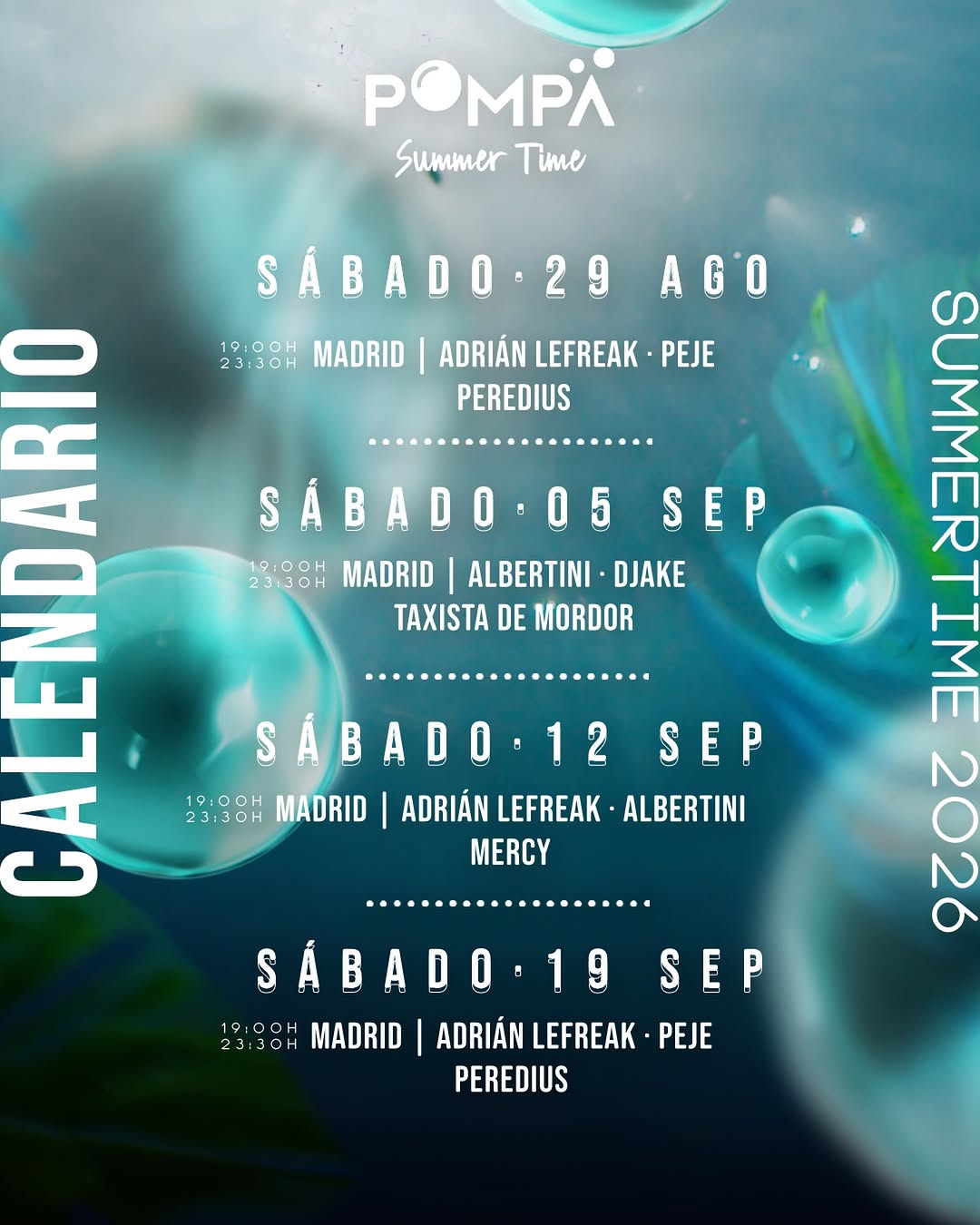 MADRID, QUEREMOS TERMINAR EL VERANO FLOTÄNDO JUNTOS