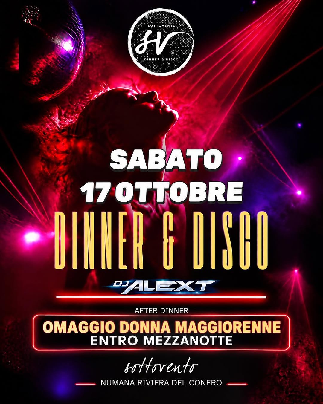 SABATO 17 OTTOBRE - Cena & Club