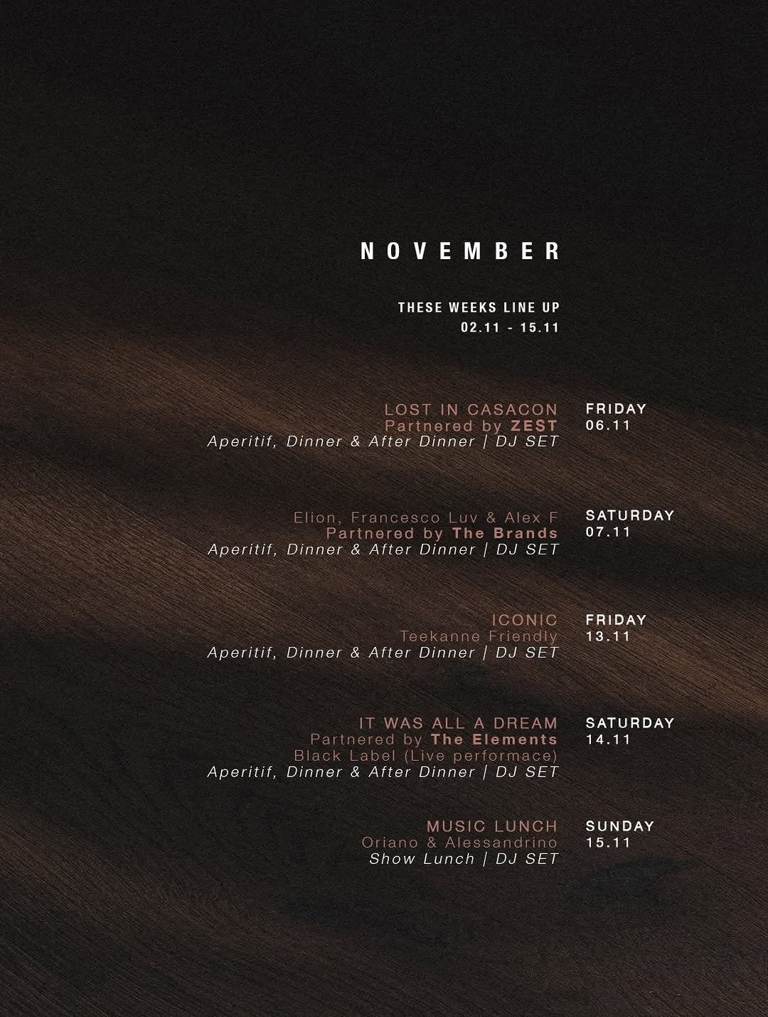 DJ SET MUSIC LUNCH