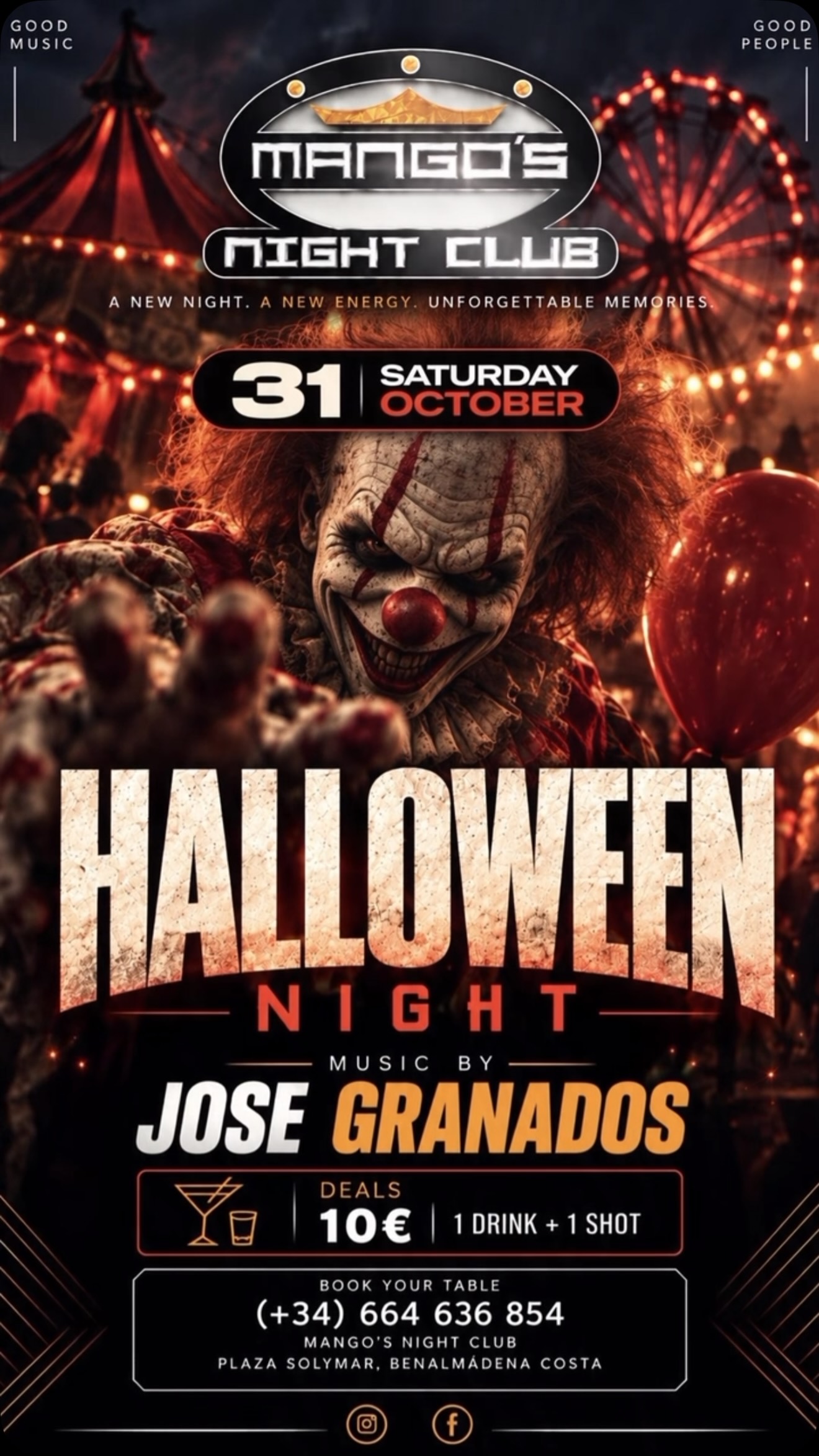 HALLOWEEN NIGHT AT MANGO’S