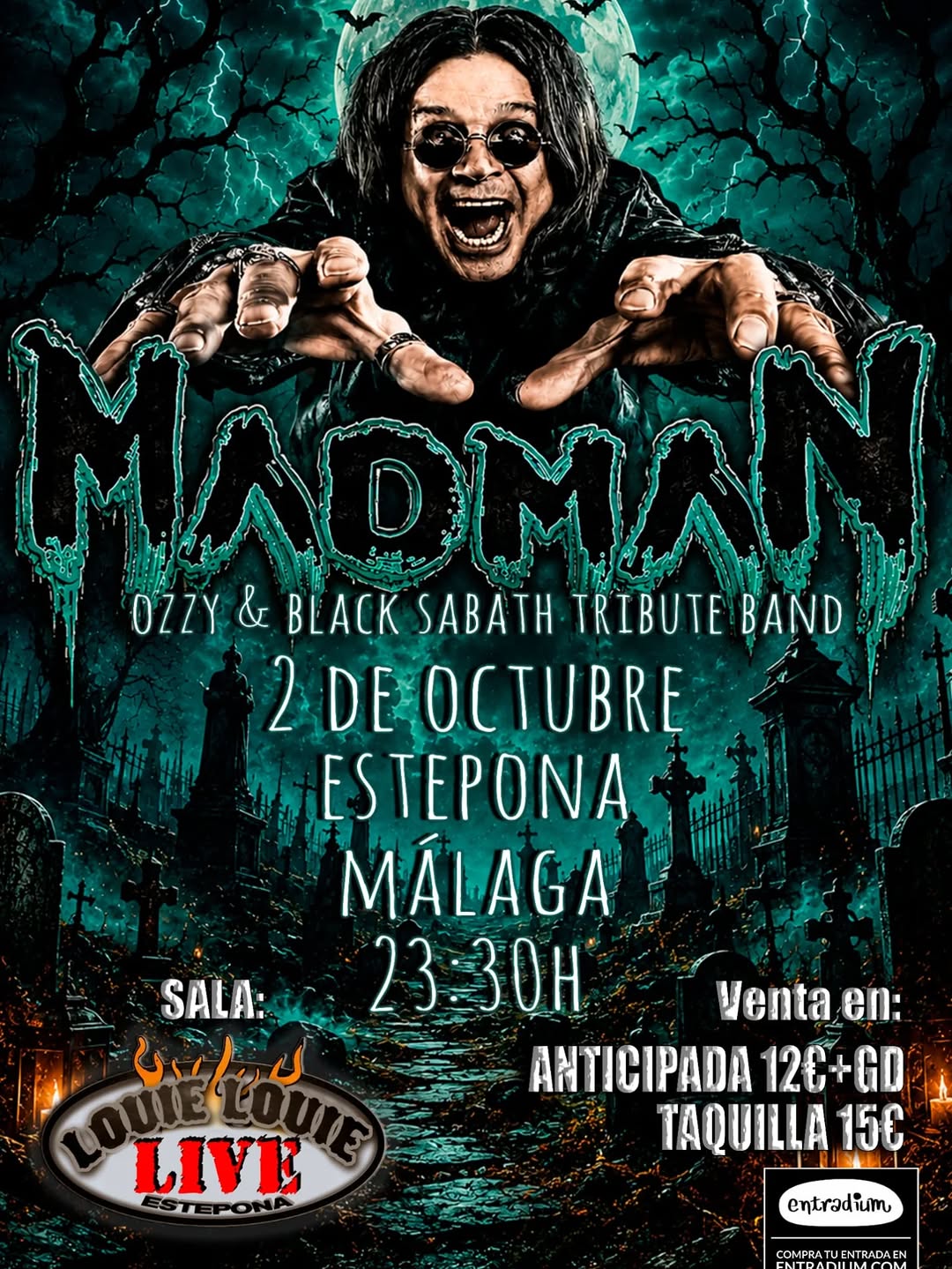 #ozzy #ozzyosbourne #ozzytributeband #live #malaga
